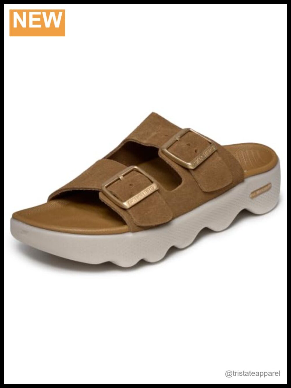 Skechers On-the-Go Massage Fit Revive Suede Slide Sandal Arch Support